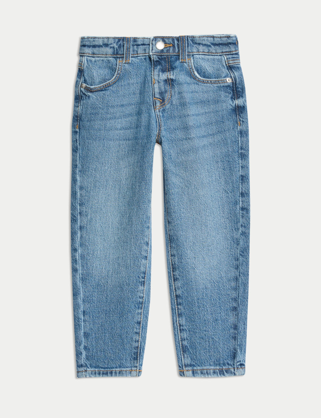 M&S Denim Mom Jeans (2-8 Yrs) - 2-3 Years - Dark Denim, Dark Denim