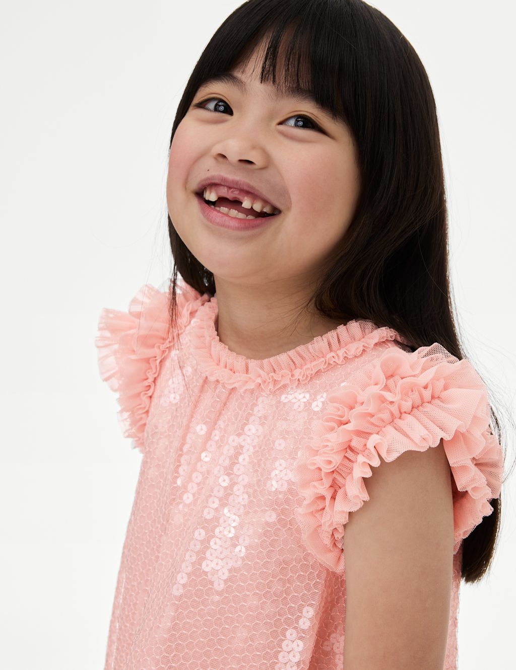M&S Sequin Dress (2-8 Yrs) - 2-3 Y - Pink, Pink