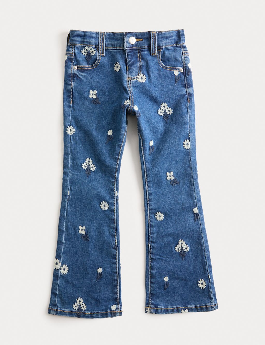 M&S Denim Patterned Jeans (2-8 Yrs) - 2-3 Y, Denim