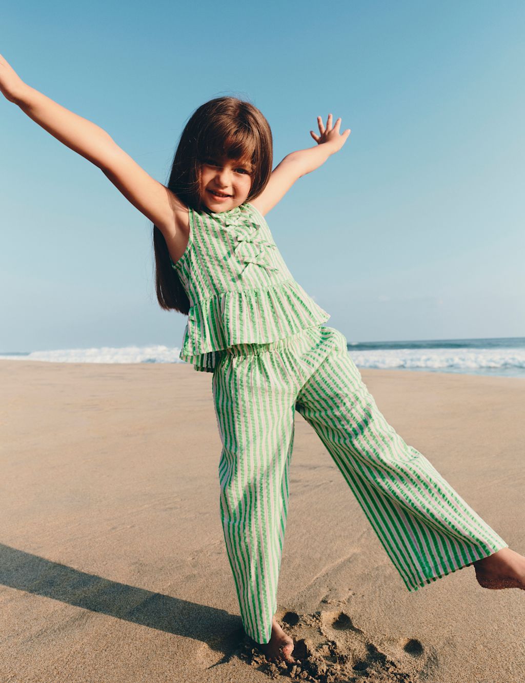 M&S 2 Piece Pure Cotton Striped Outfit (2-10 Yrs) - 2-3 Years - Multi, Multi