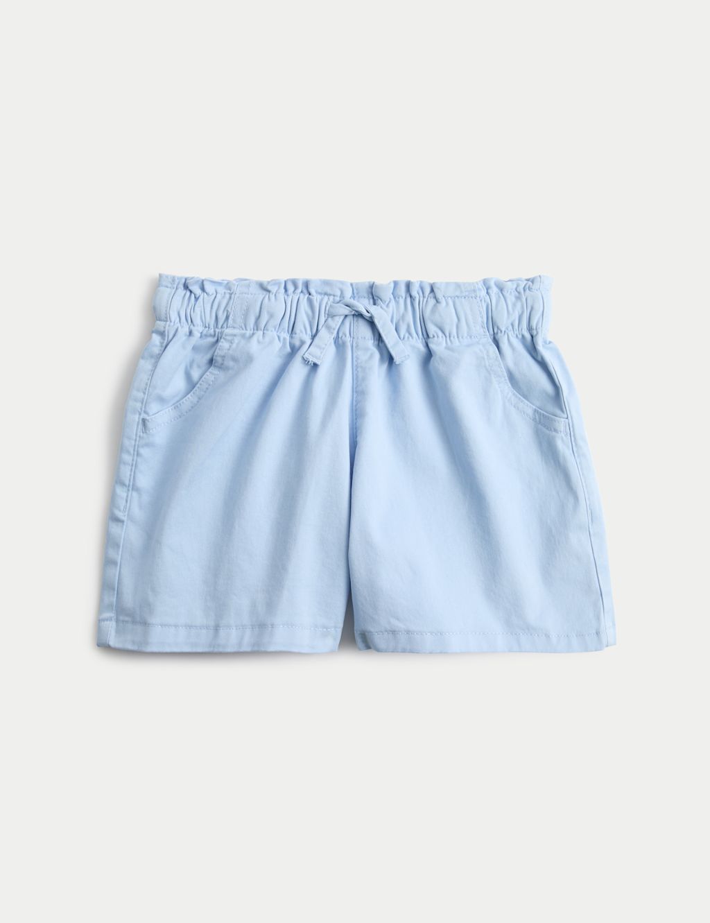 M&S Denim Elasticated Waist Shorts (2-10 Yrs) - 7-8 Years - Powder Blue, Powder Blue