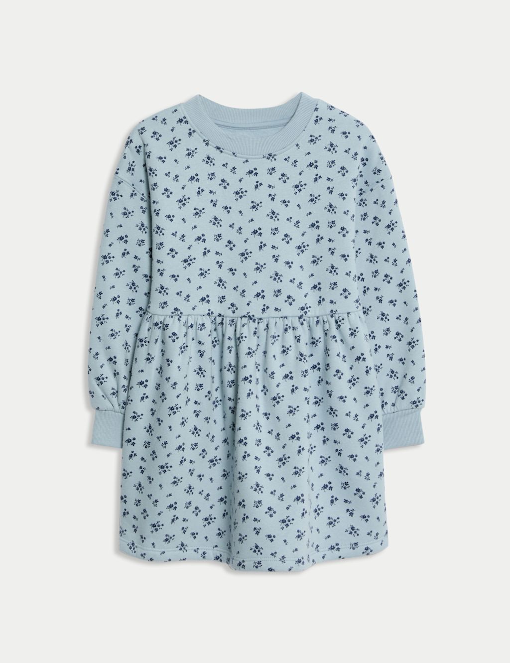 M&S Cotton Rich Floral Dress (2-8 Yrs) - 2-3 Y - Navy Mix, Navy Mix
