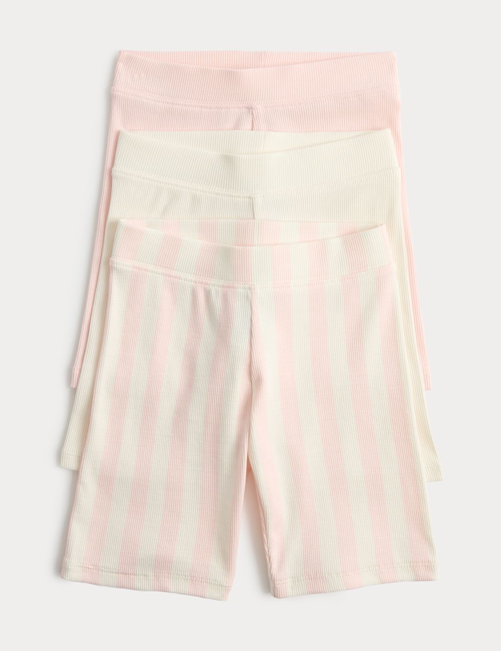 M&S 3 Pack Cotton Rich Cycling Shorts (2-8 Yrs) - 2-3 Years - Multi, Multi