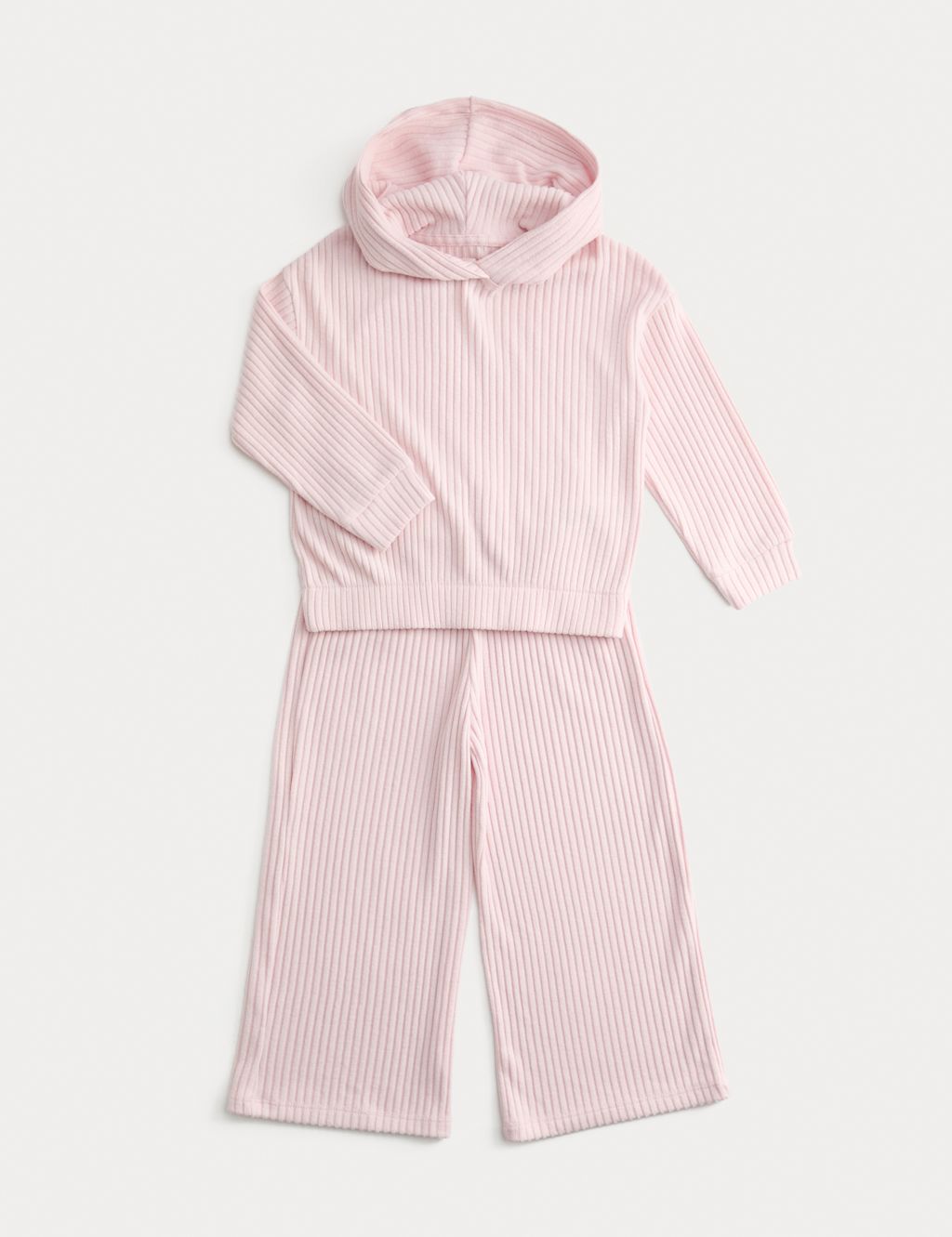 M&S 2pc Cosy Hoodie Outfit (2-8 Yrs) - 3-4 Y - Pink, Pink