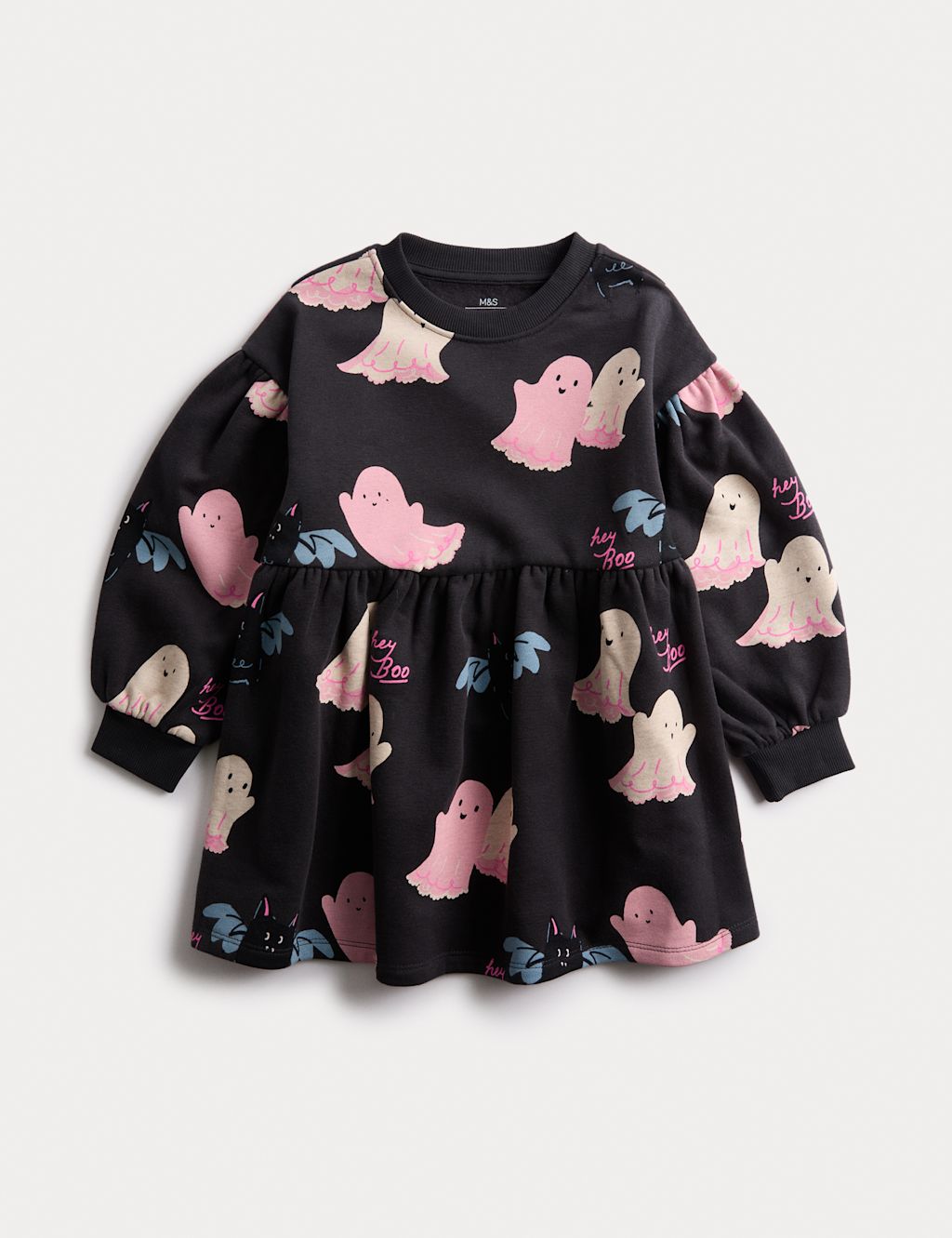 M&S Halloween Graphic Sweat Dress (2-8 Yrs) - 2-3 Y - Multi, Multi