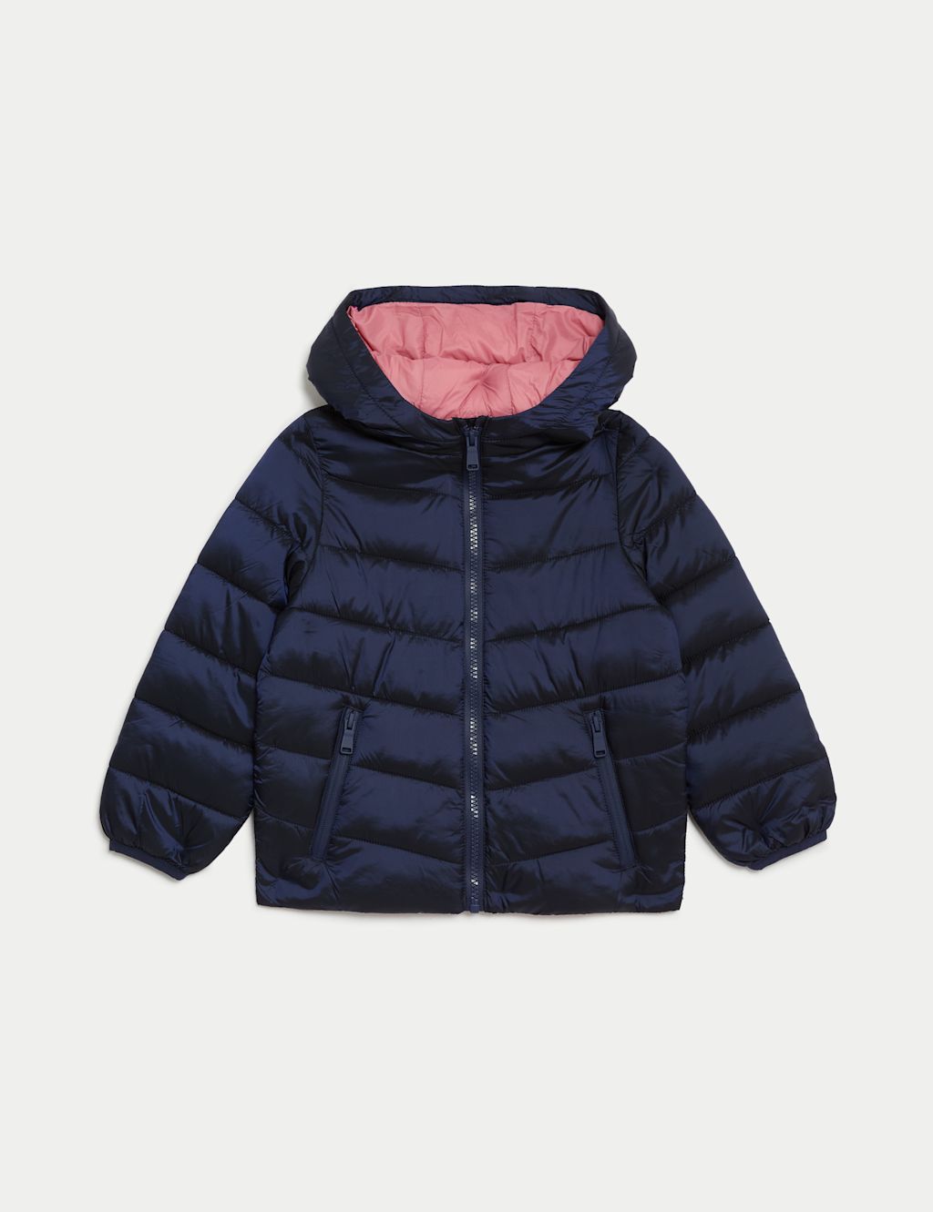 M&S Lightweight Padded Jacket (2-8 Yrs) - 2-3 Y - Navy, Navy