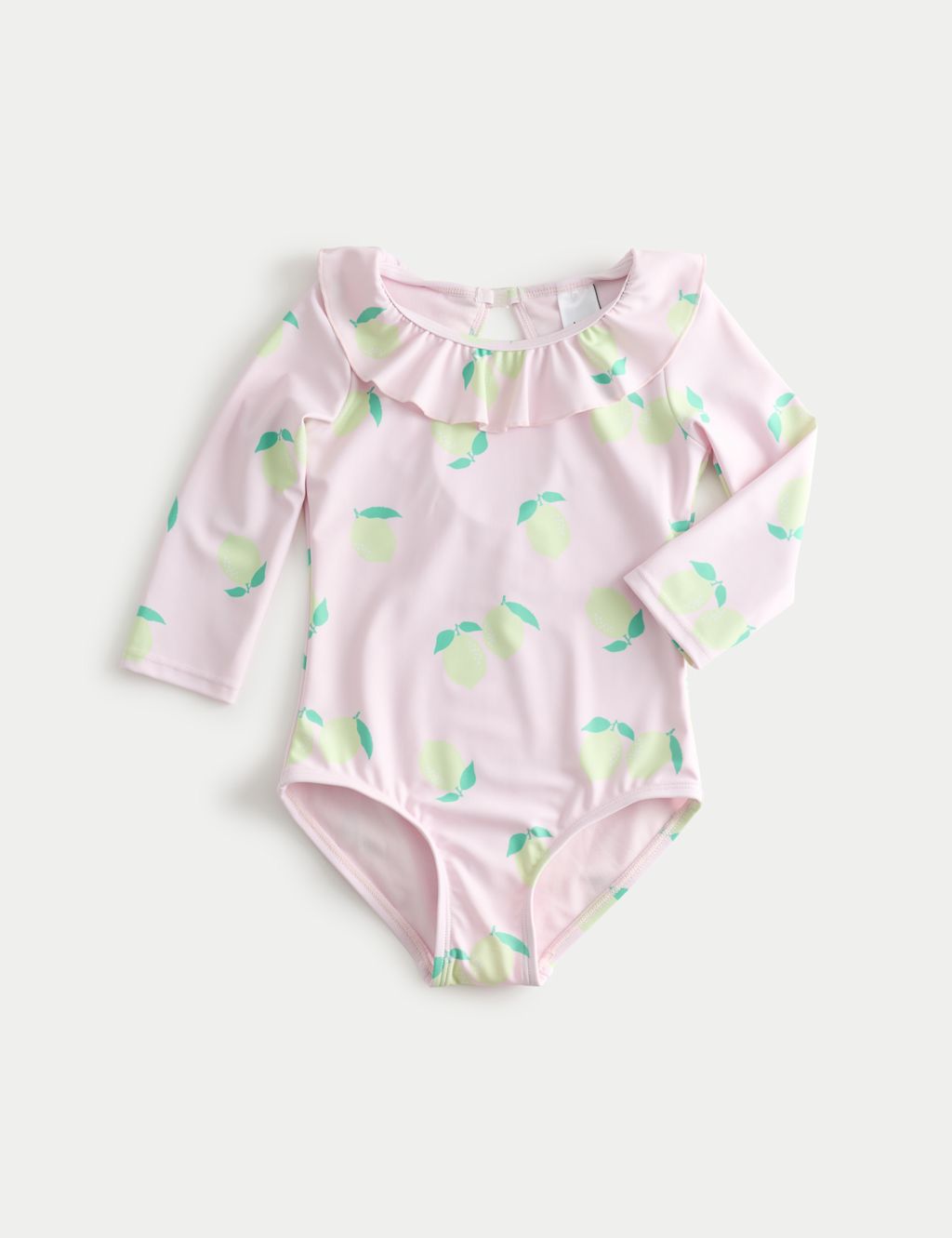 M&S Lemon Long Sleeve Swimsuit (2-8 Yrs) - 3-4 Years - Pink Mix, Pink Mix