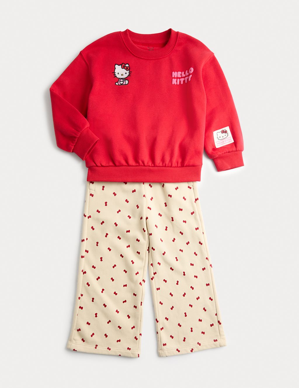 M&S 2pc Cotton Rich Hello Kitty™ Sweat Outfit (2-8 Yrs) - 2-3 Y - Multi, Multi