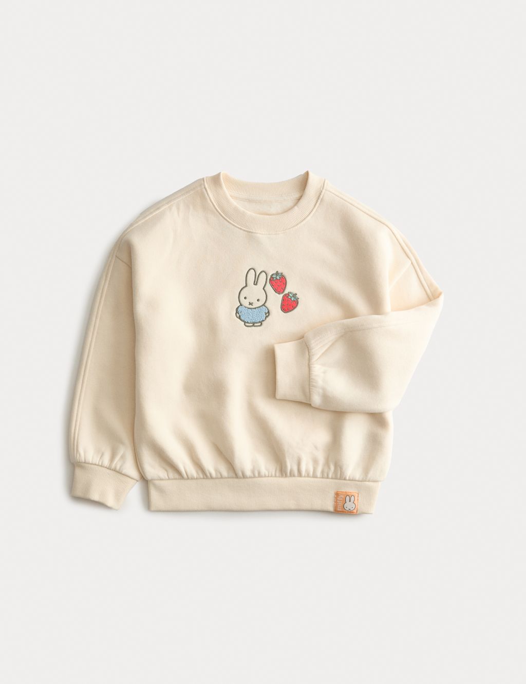 M&S Cotton Rich Miffy Sweatshirt (2-8 Yrs) - 3-4 Years - Light Cream, Light Cream