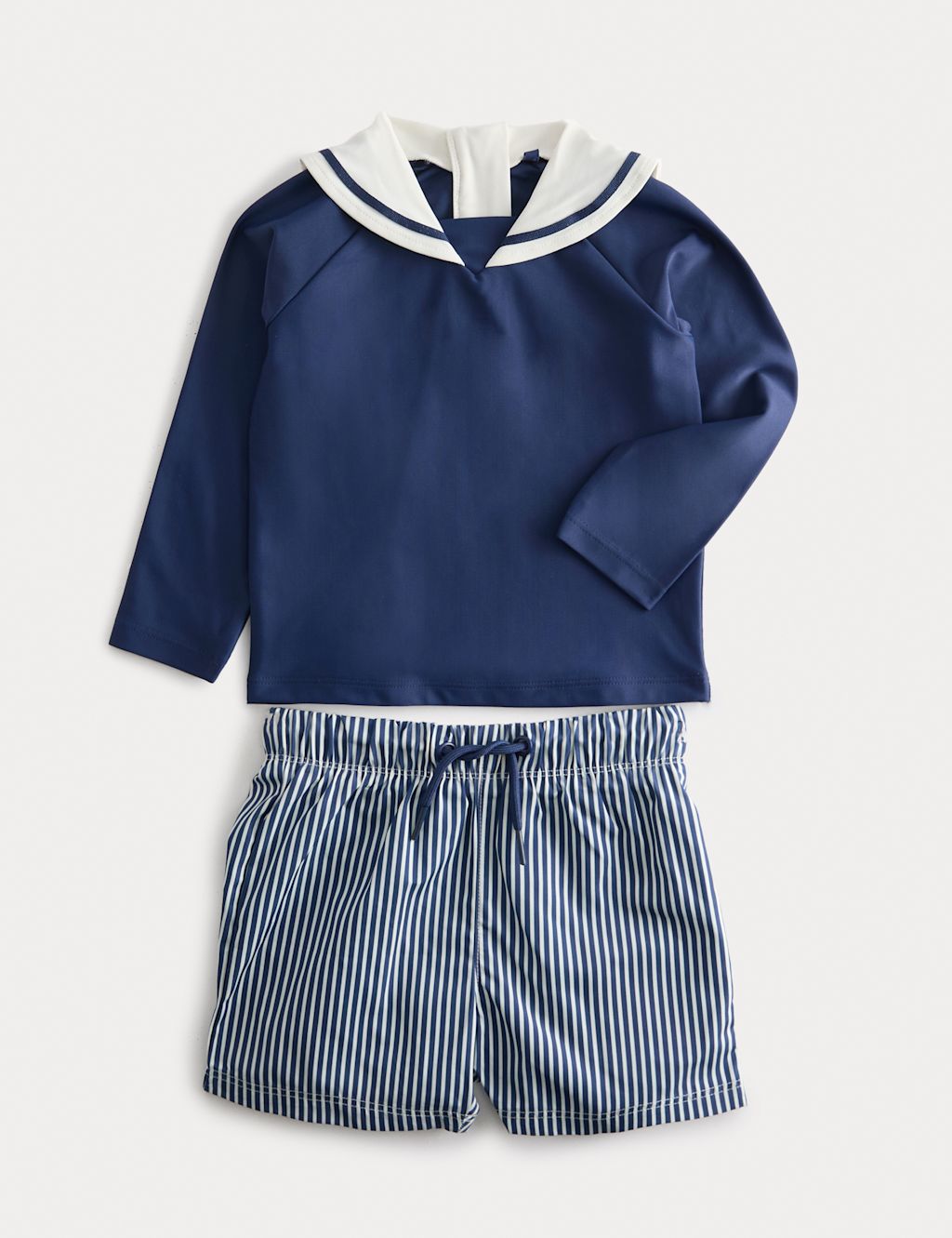 M&S 2 Piece Sailor Swim Set (0-3 Yrs) - 0-3 Months - Navy, Navy