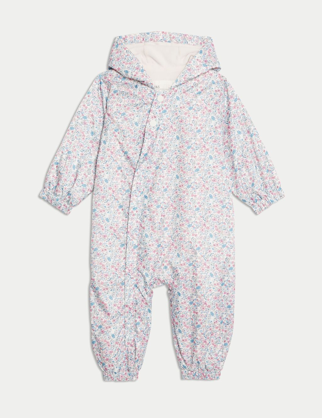 M&S Ditsy Floral Puddlesuit (0-3 Yrs) - 0-3 M - Multi, Multi