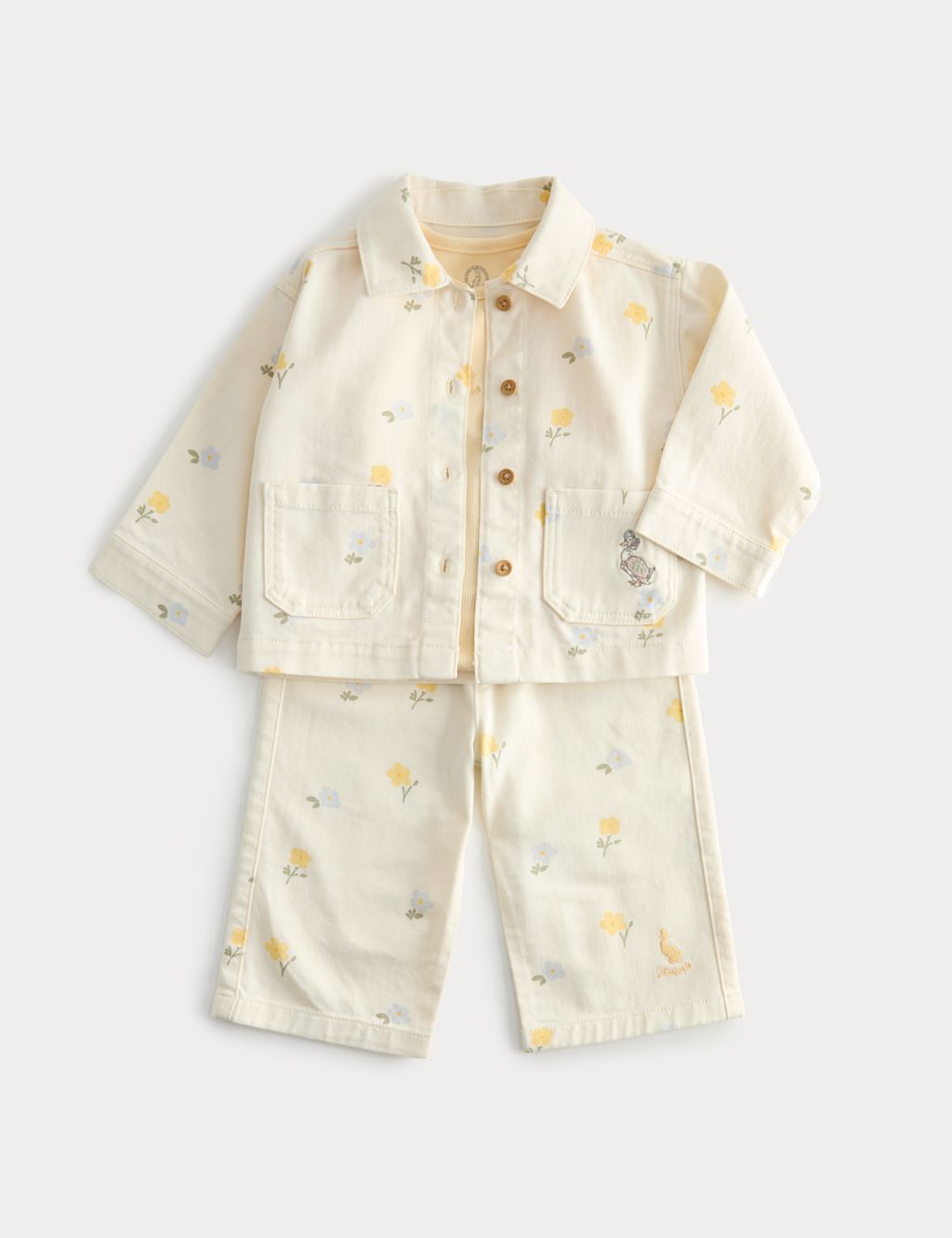 M&S 3 Piece Cotton Rich Peter Rabbit&trade; Outfit (0-3 Yrs) - 0-3 Months - Yellow Mix, Yellow Mix