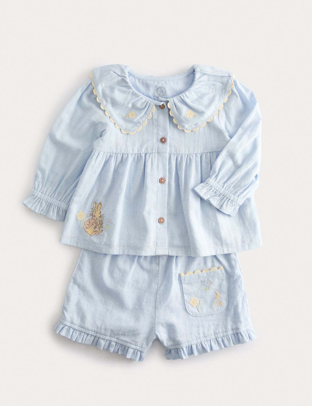 M&S 2 Piece Peter Rabbit&trade; Outfit (0-3 Yrs) - 0-3 Months - Blue, Blue