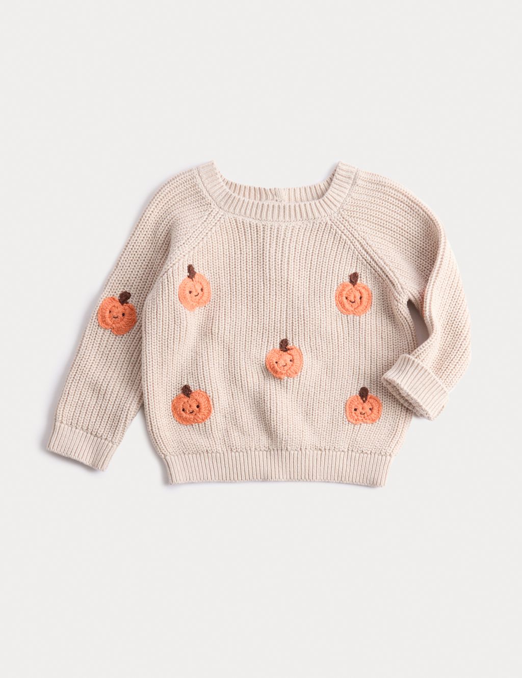 M&S Pure Cotton Pumpkin Knitted Jumper (0-6 Yrs) - 18-24 - Calico, Calico