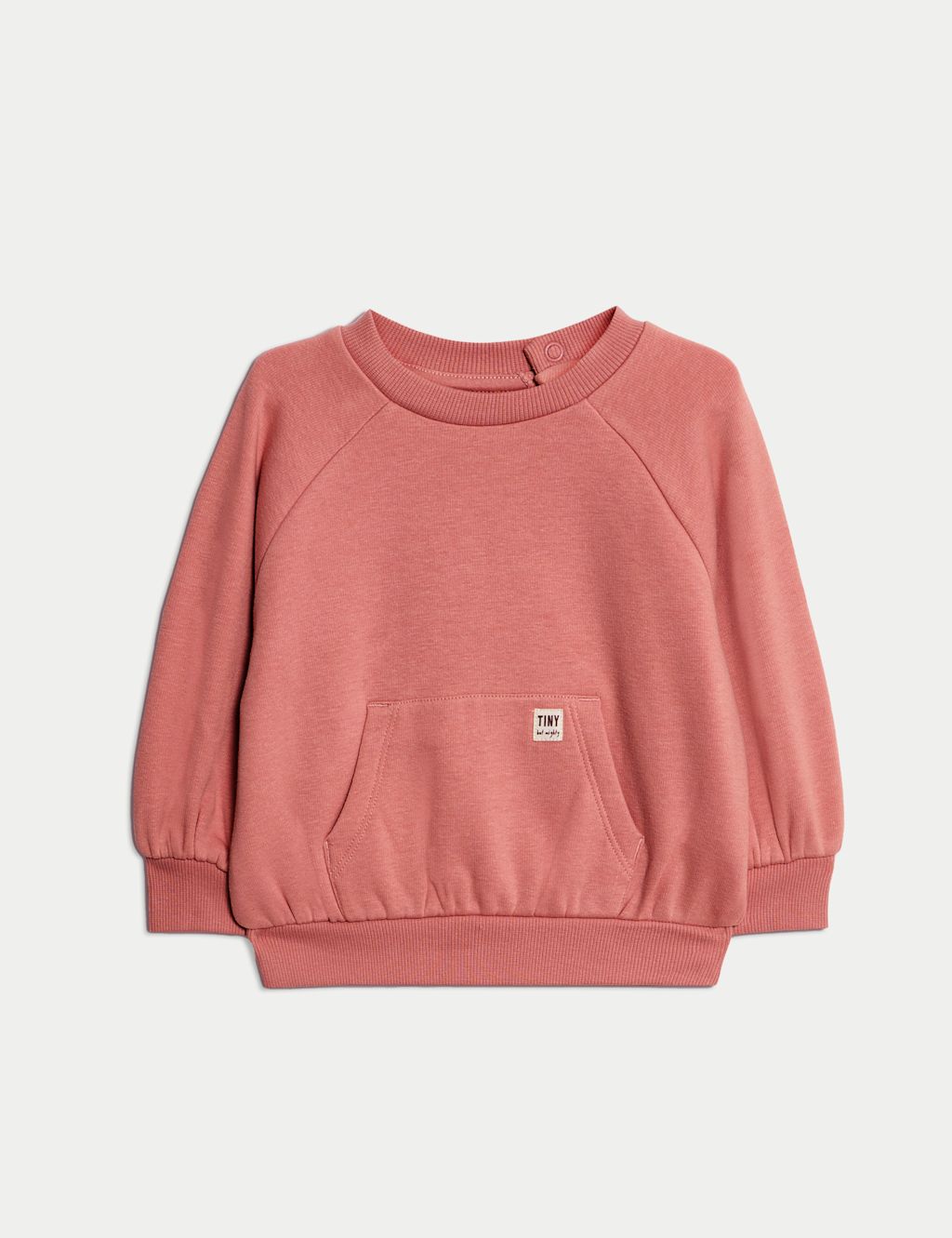 M&S Cotton Blend Sweatshirt (0 Mths - 3 Yrs) - 0-3 M - Terracotta, Terracotta