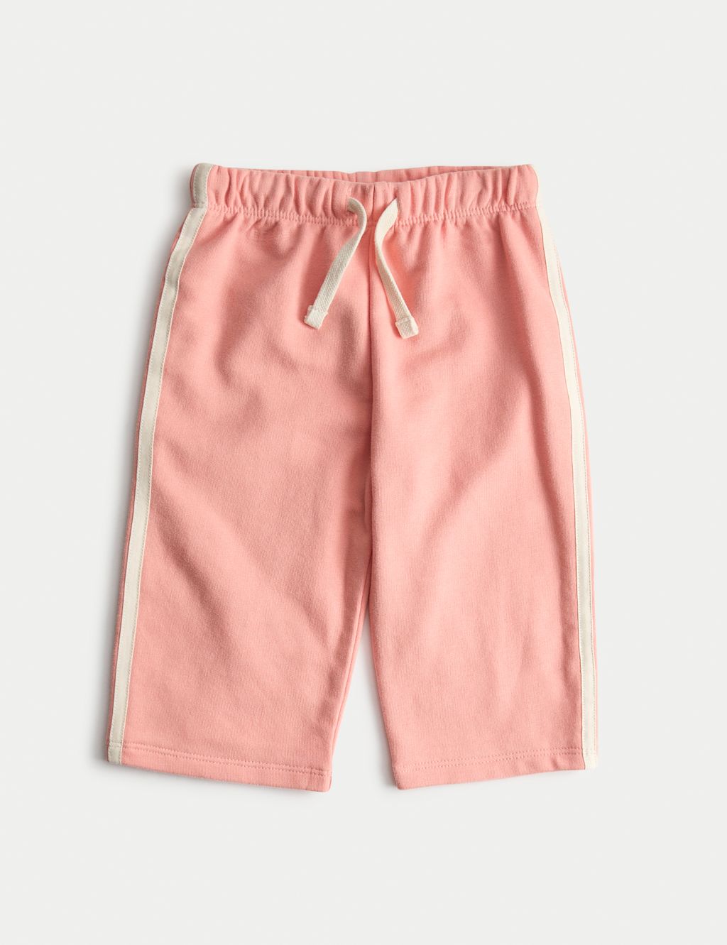 M&S Cotton Rich Wide Leg Joggers (0-6 Yrs) - 3-4 Years - Pink, Pink