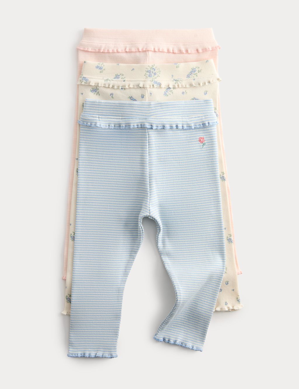 M&S 3 Pack Cotton Rich Printed Leggings (0-5 Yrs) - 18-24 Months - Multi, Multi