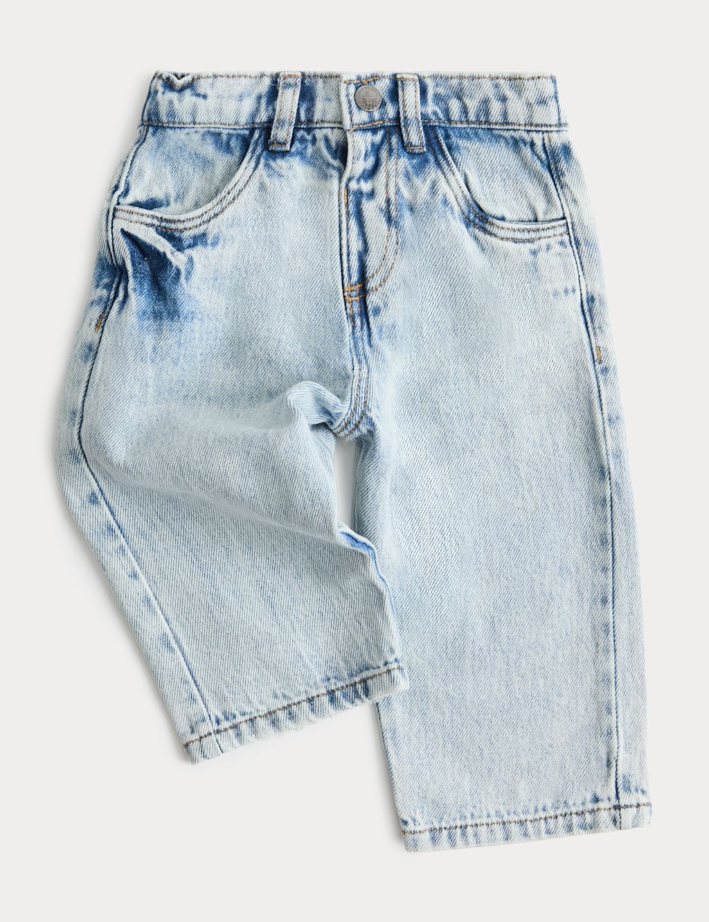 M&S Pure Cotton Carrot Jeans (0-5 Yrs) - 0-3 Months - Denim, Denim