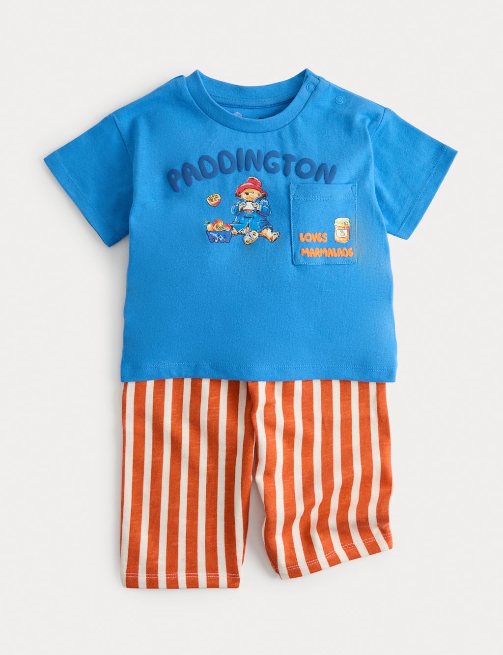 M&S 2 Piece Paddington&trade; Top & Trouser Outfit (0-3 Yrs) - 0-3 Months - Blue Mix, Blue Mix