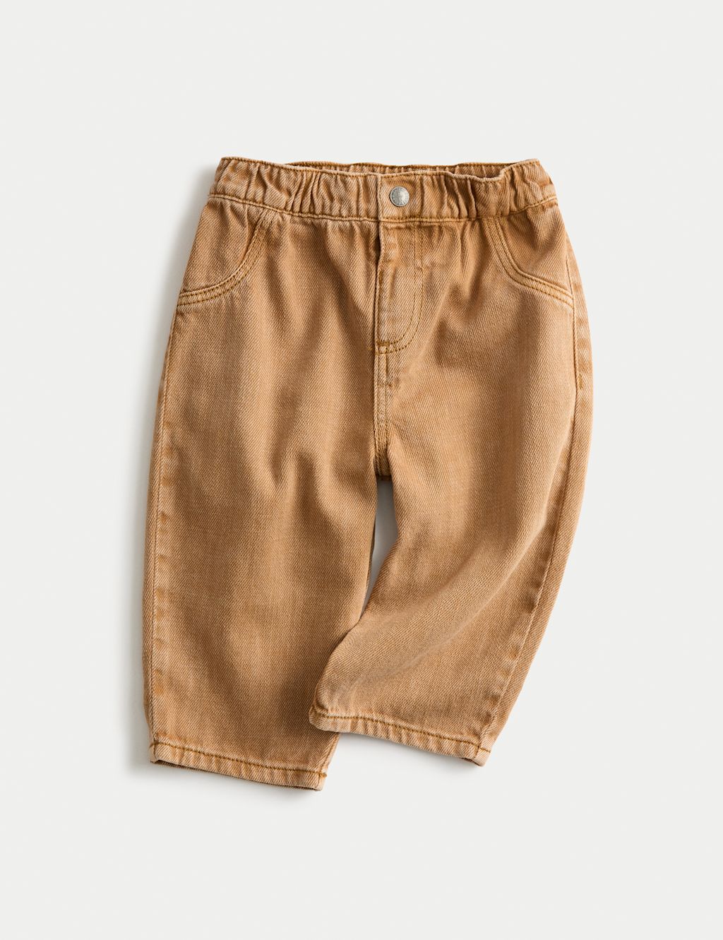 M&S Denim Overdyed Jeans (0 Mths-3 Yrs) - 6-9 M - Neutral, Neutral