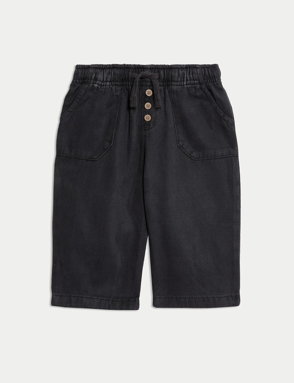 M&S Cotton Blend Plain Trousers (0-6 Yrs) - 0-3 M - Carbon, Carbon