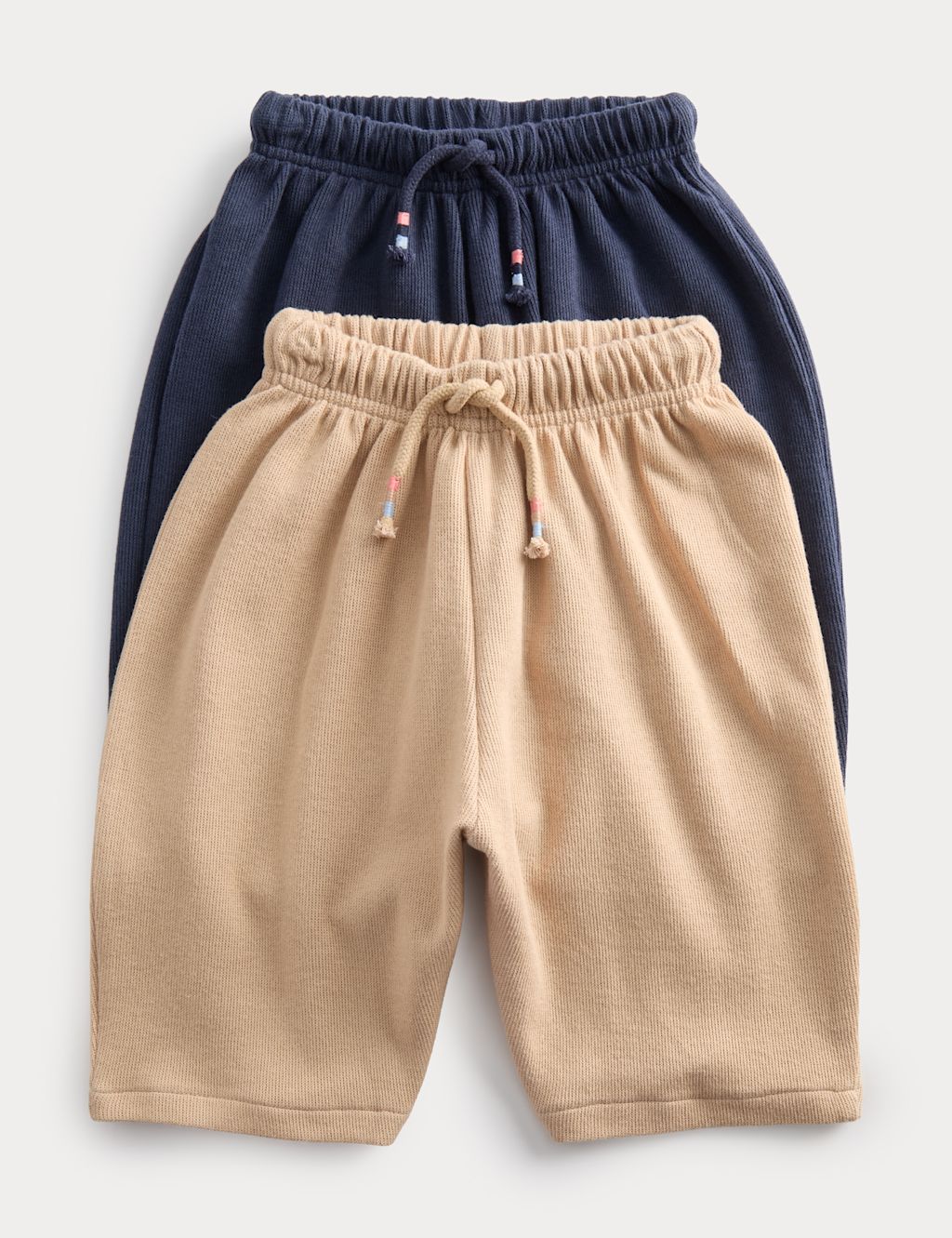 M&S 2 Pack Cotton Rich Joggers (0-5 Yrs) - 12-18 Months - Navy Mix, Navy Mix