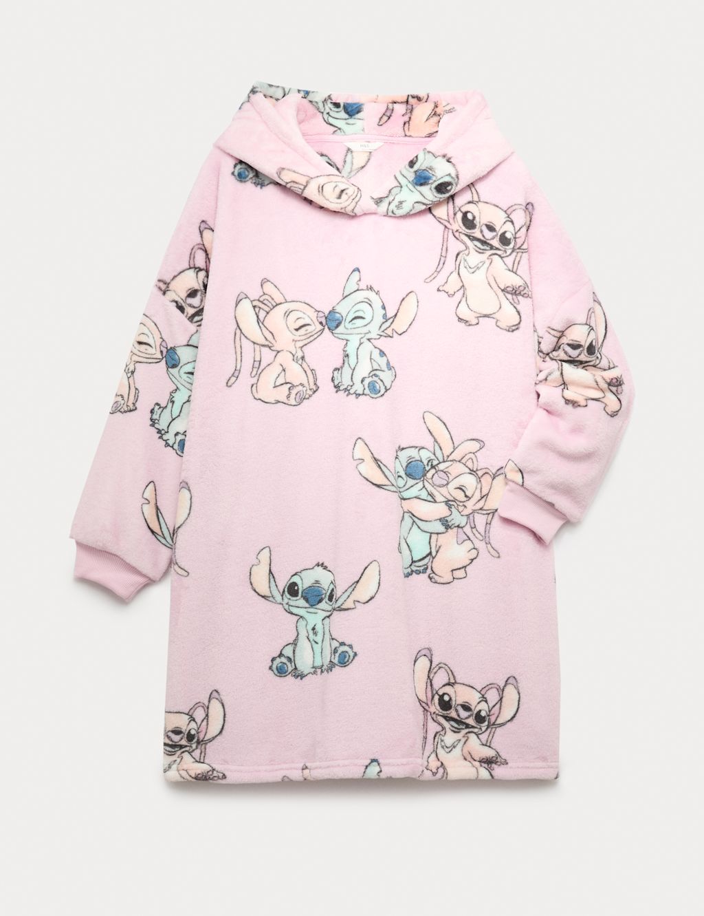 M&S Kid's Fleece Lilo & Stitch™ Hoodie (5-16 Yrs) - 15-16 - Pink, Pink