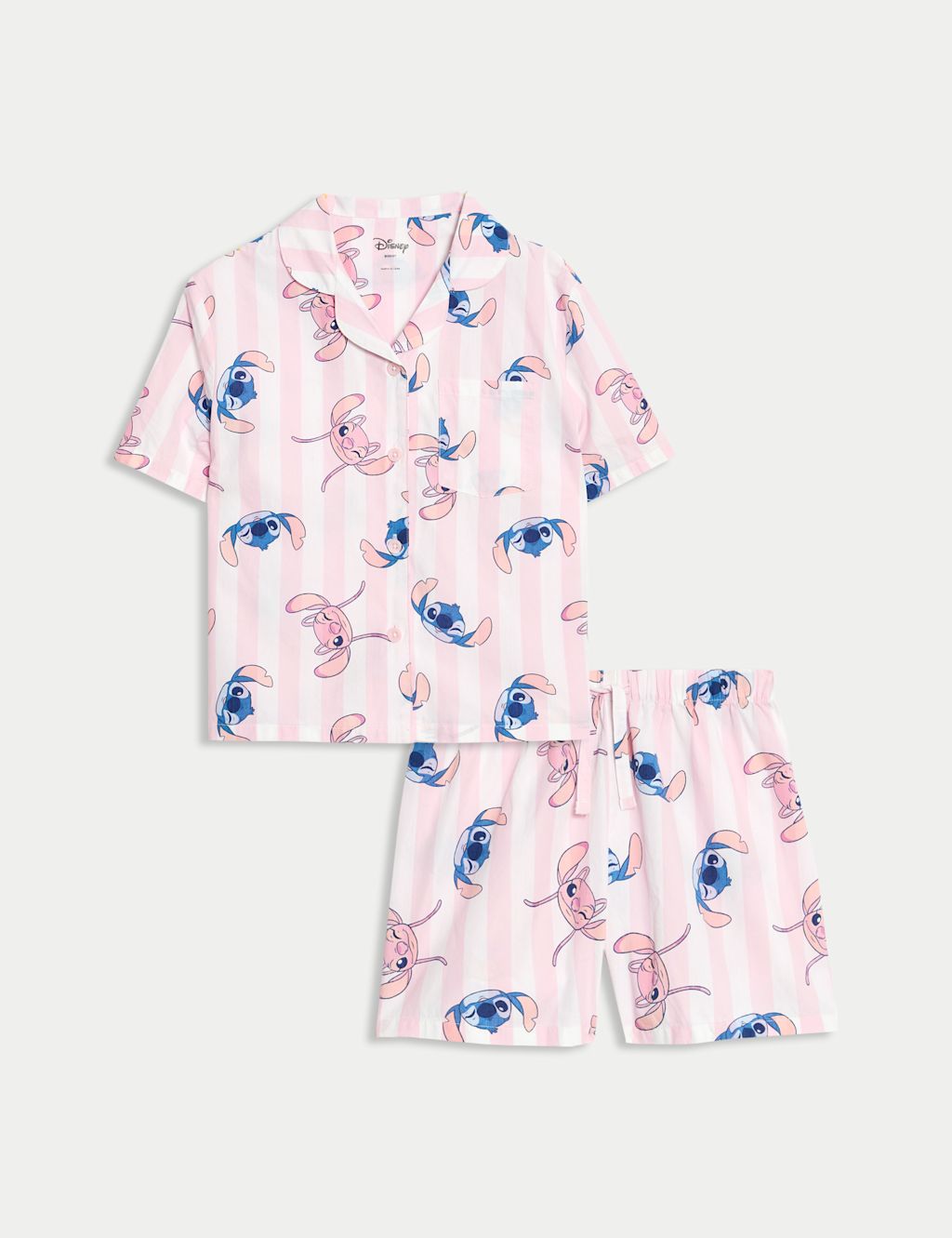 M&S Lilo & Stitch™ Pyjamas (3-16Yrs) - 10-11 - Pink, Pink