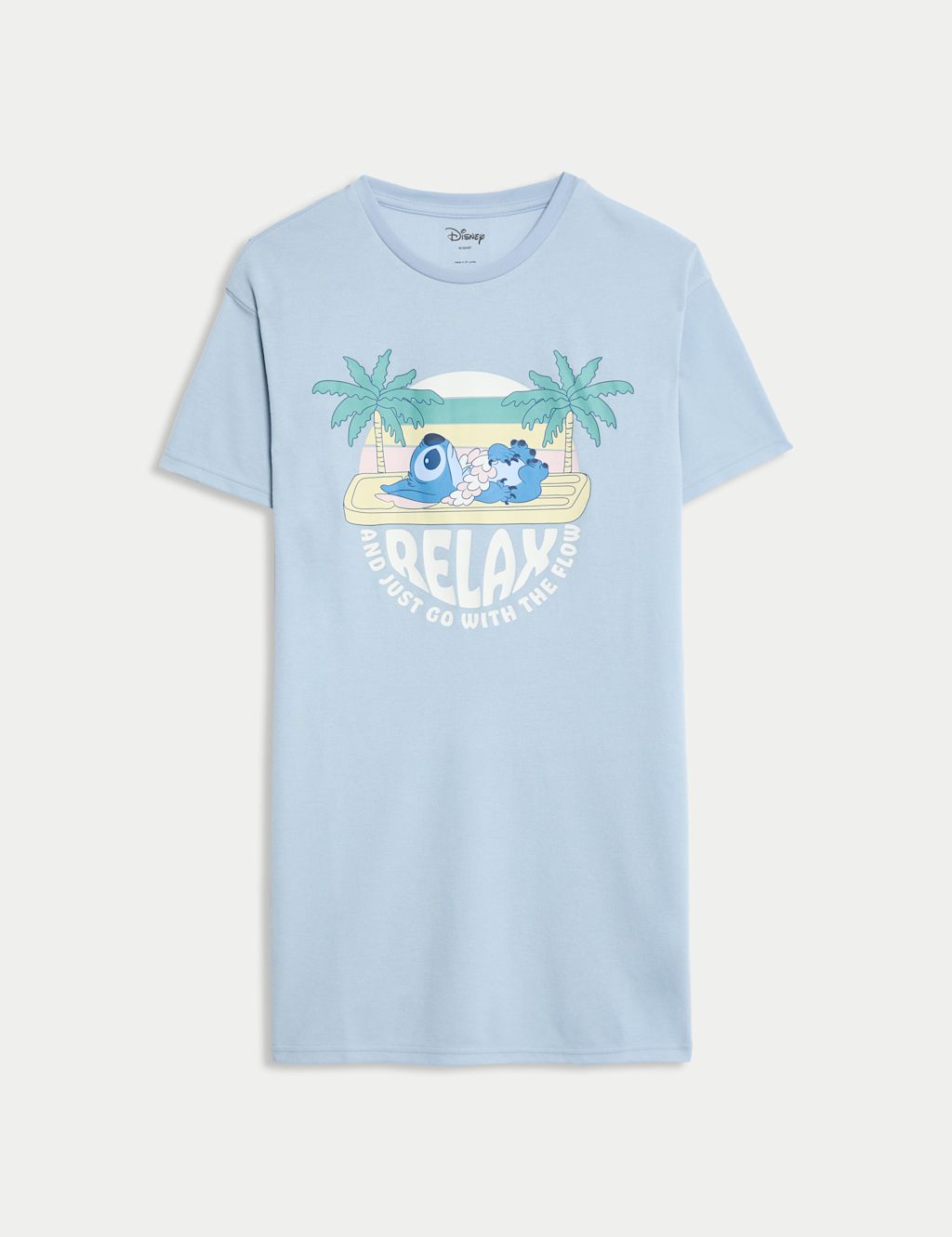 M&S Lilo & Stitch™ Nightdress (6-16 Yrs) - 10-11 - Blue Mix, Blue Mix