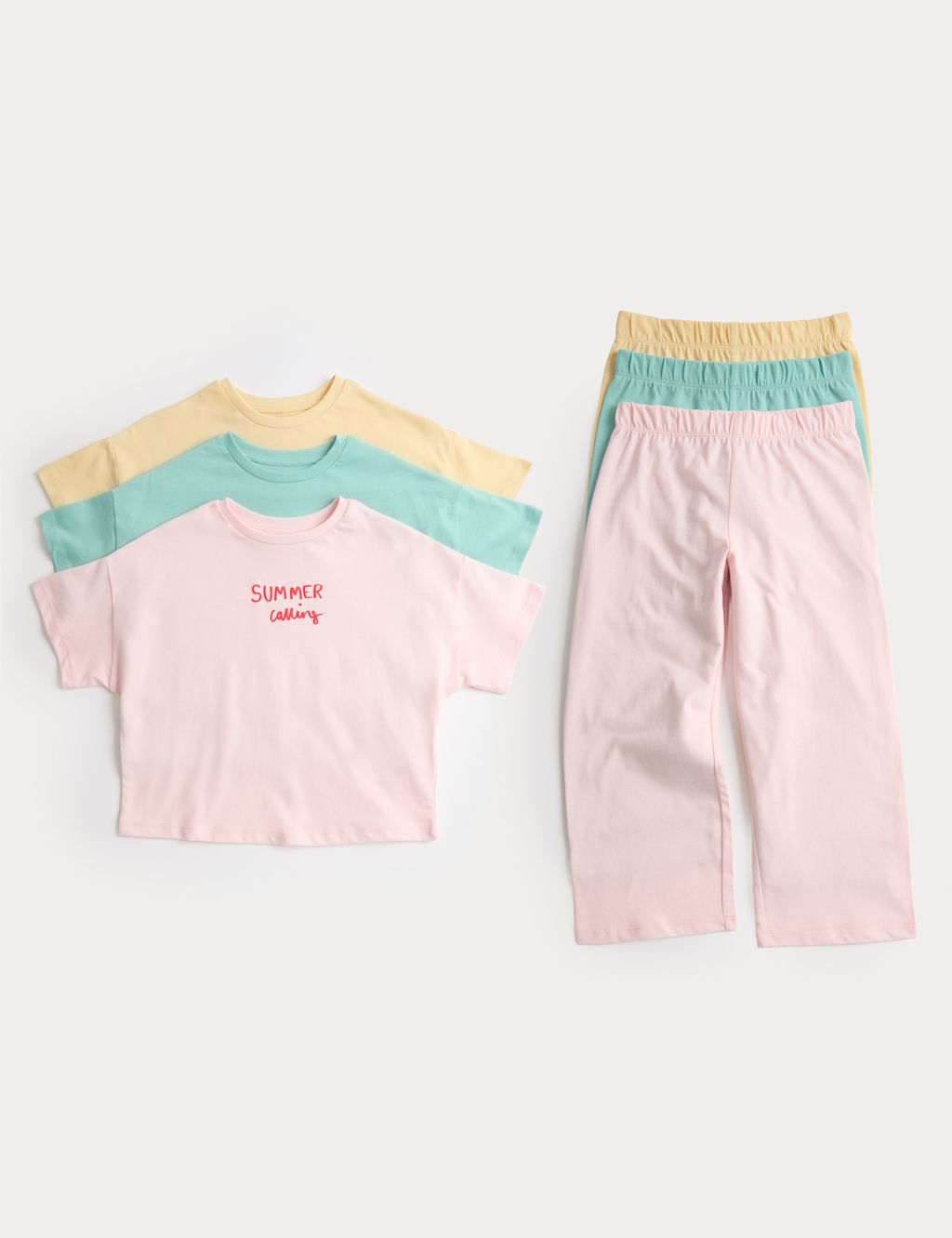 M&S 3 Pack Graphic Pyjama Set (1-8 Yrs) - 12-18 Months - Multi, Multi