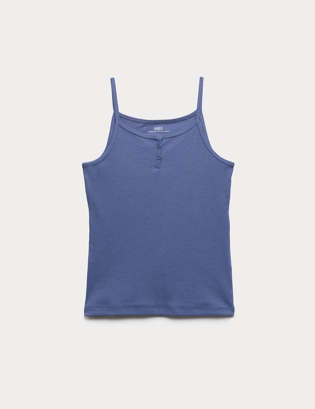 M&S Cotton Rich Pyjama Top (6-16 Yrs) - 11-12 Years - Navy, Navy