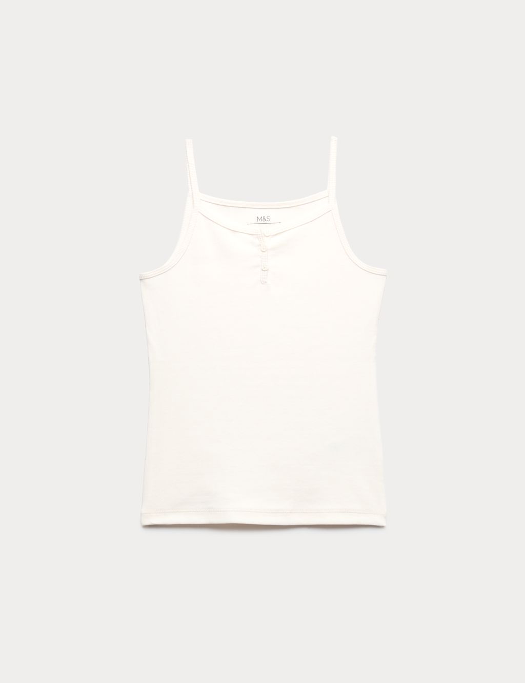 M&S Cotton Rich Pyjama Top (6-16 Yrs) - 12-13 Years - Ecru, Ecru
