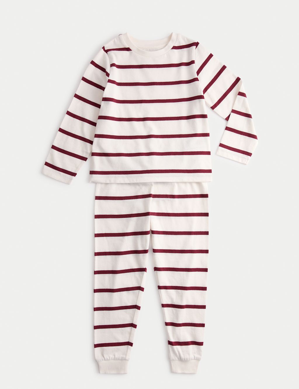 M&S Pure Cotton Striped Pyjamas (1-16 Yrs) - 1-1+Y - Ivory Mix, Ivory Mix