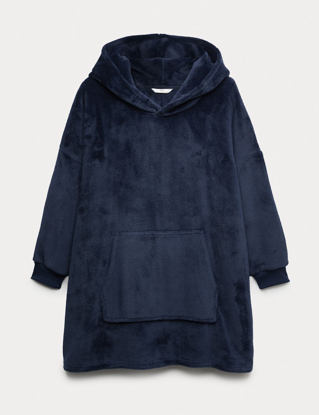 M&S Fleece Oversized Hoodie (3-16 Yrs) - 11-12 - Navy, Navy