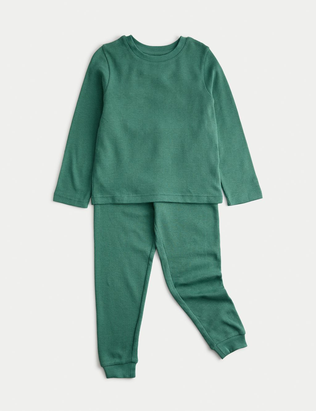 M&S Pure Cotton Pyjamas (1-16 Yrs) - 3-4 Y - Dark Green, Dark Green