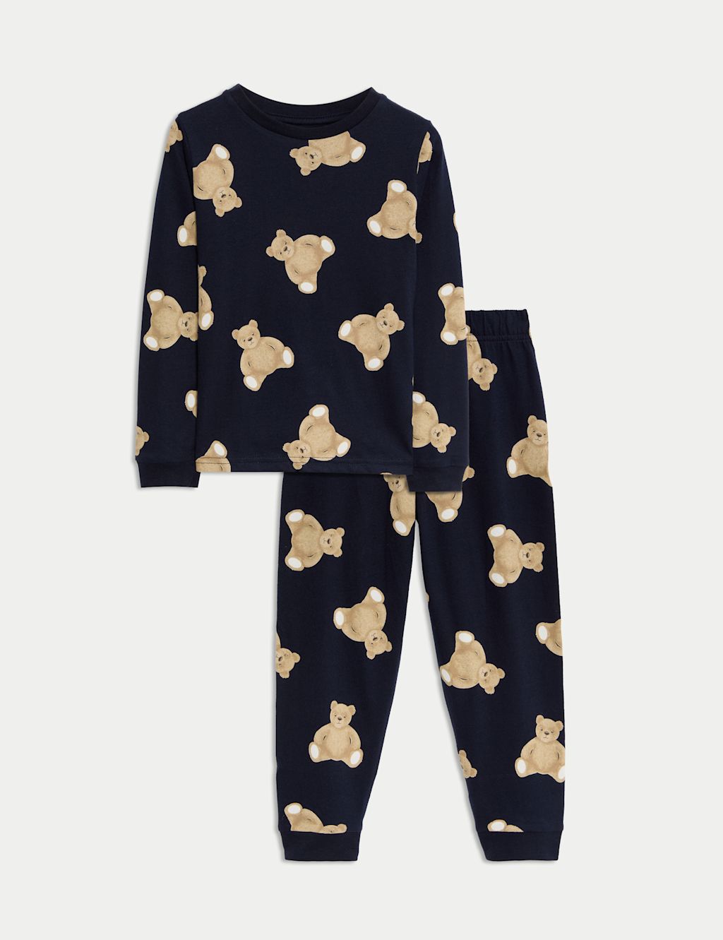 Pure Cotton Spencer Bear™ Pyjamas (1-16 Yrs) - 7-8 Y - Navy Mix, Navy Mix