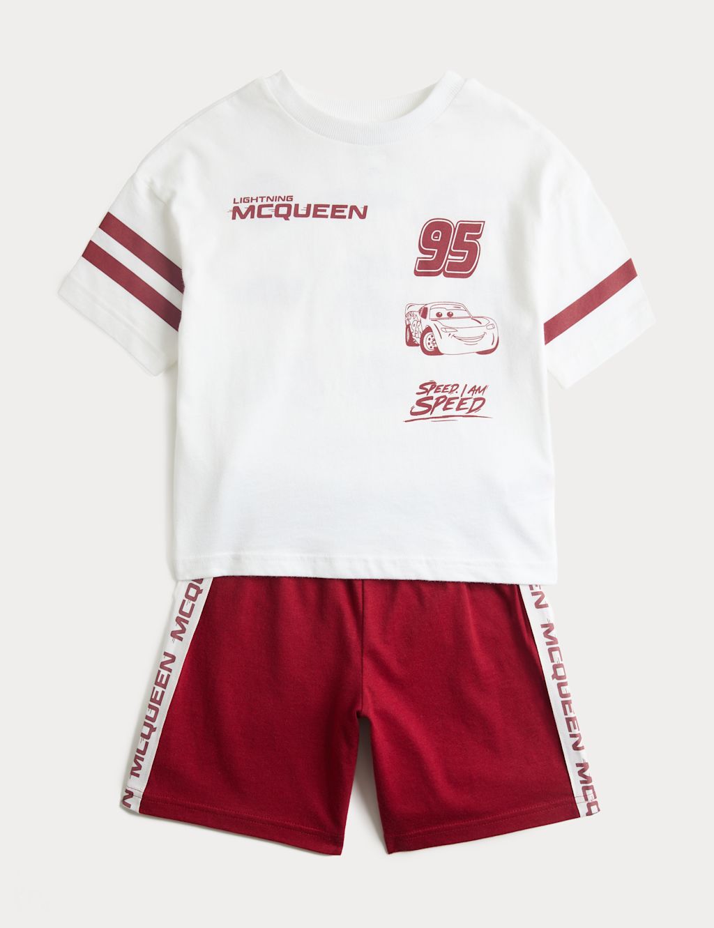 M&S Pure Cotton Disney Cars&trade; Pyjamas (1-8 Yrs) - 18-24 Months - Red Mix, Red Mix