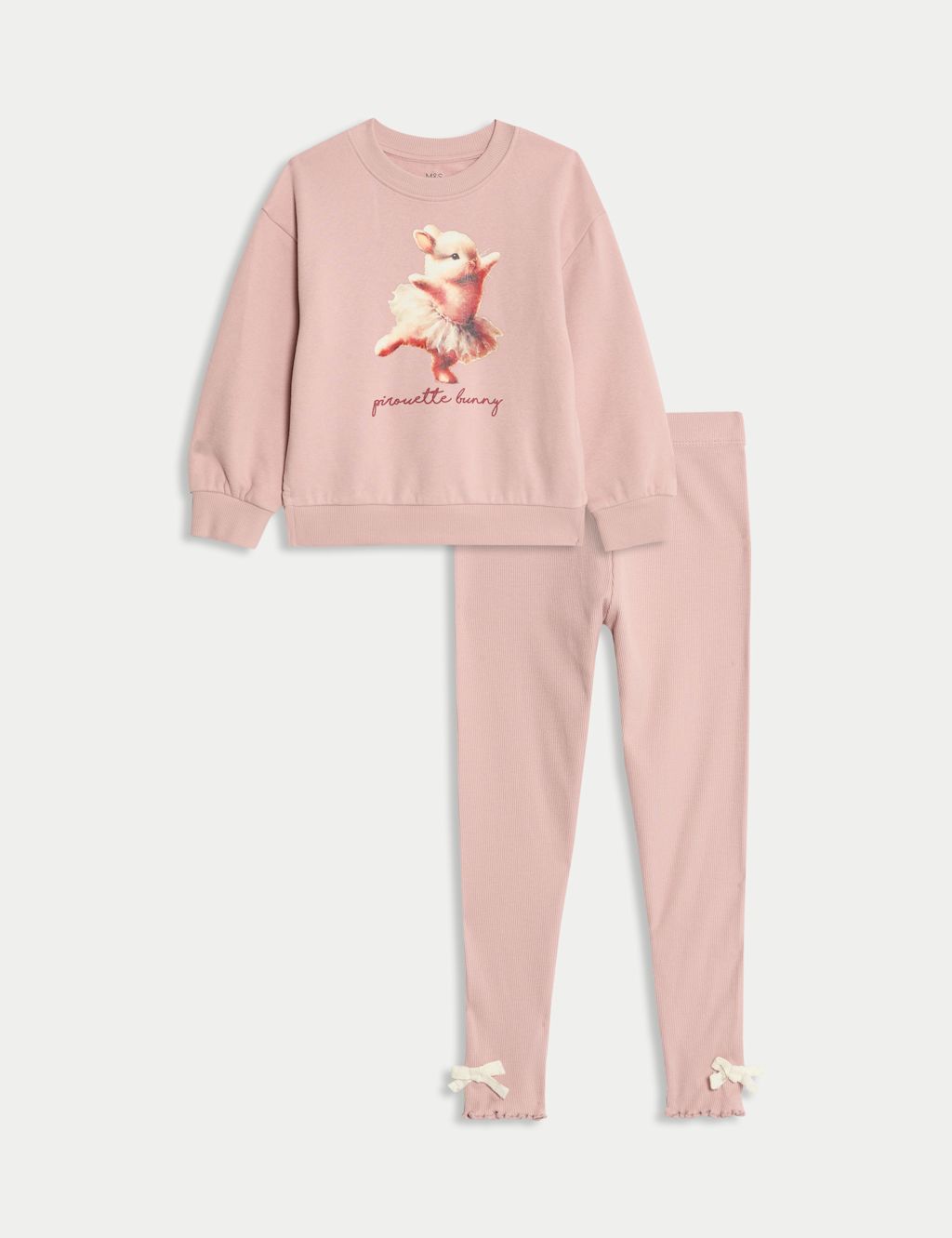 M&S Cotton Rich Ballerina Pyjamas (1-8 Yrs) - 1-1+Y - Pink, Pink