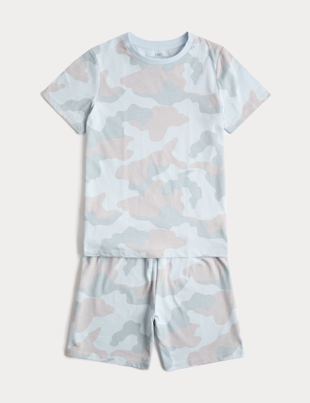 M&S Camouflage Patterned Short Pyjamas (1-16 Yrs) - 10-11 Years - Grey, Grey