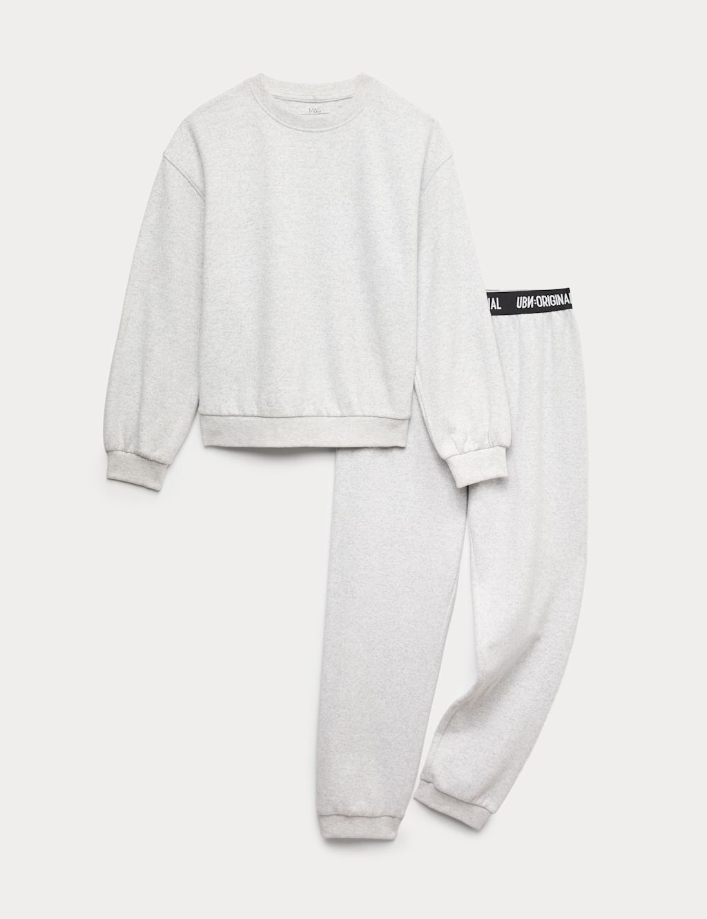 M&S Lounge Pyjama Set (6-16 Yrs) - 13-14 - Grey, Grey