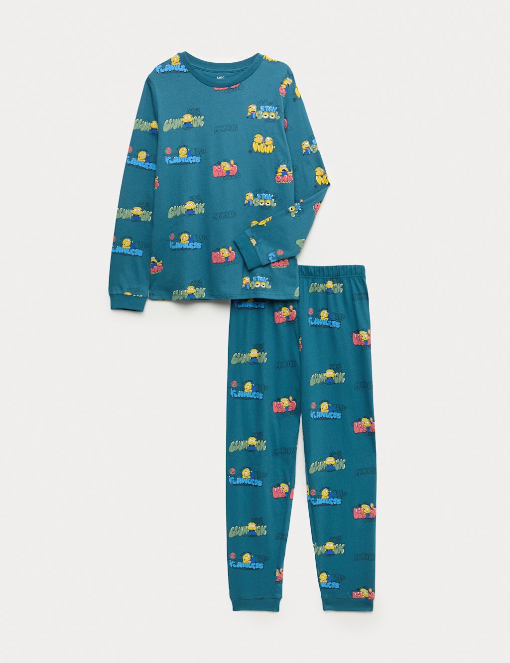 M&S Pure Cotton Minions™ Pyjamas (3-16 Yrs) - 10-11 - Navy Mix, Navy Mix
