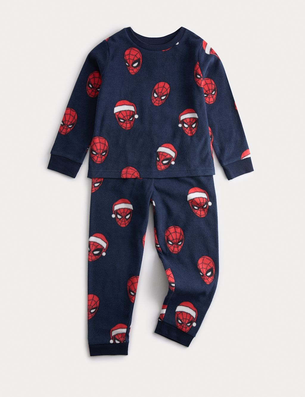 M&S Spider-Man™ Christmas Pyjamas (1-8 Yrs) - 6-7 Y - Blue Mix, Blue Mix