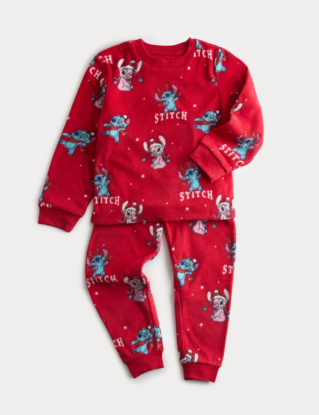 M&S Lilo & Stitch™ Pyjamas (3-16 Yrs) - 10-11 - Red Mix, Red Mix