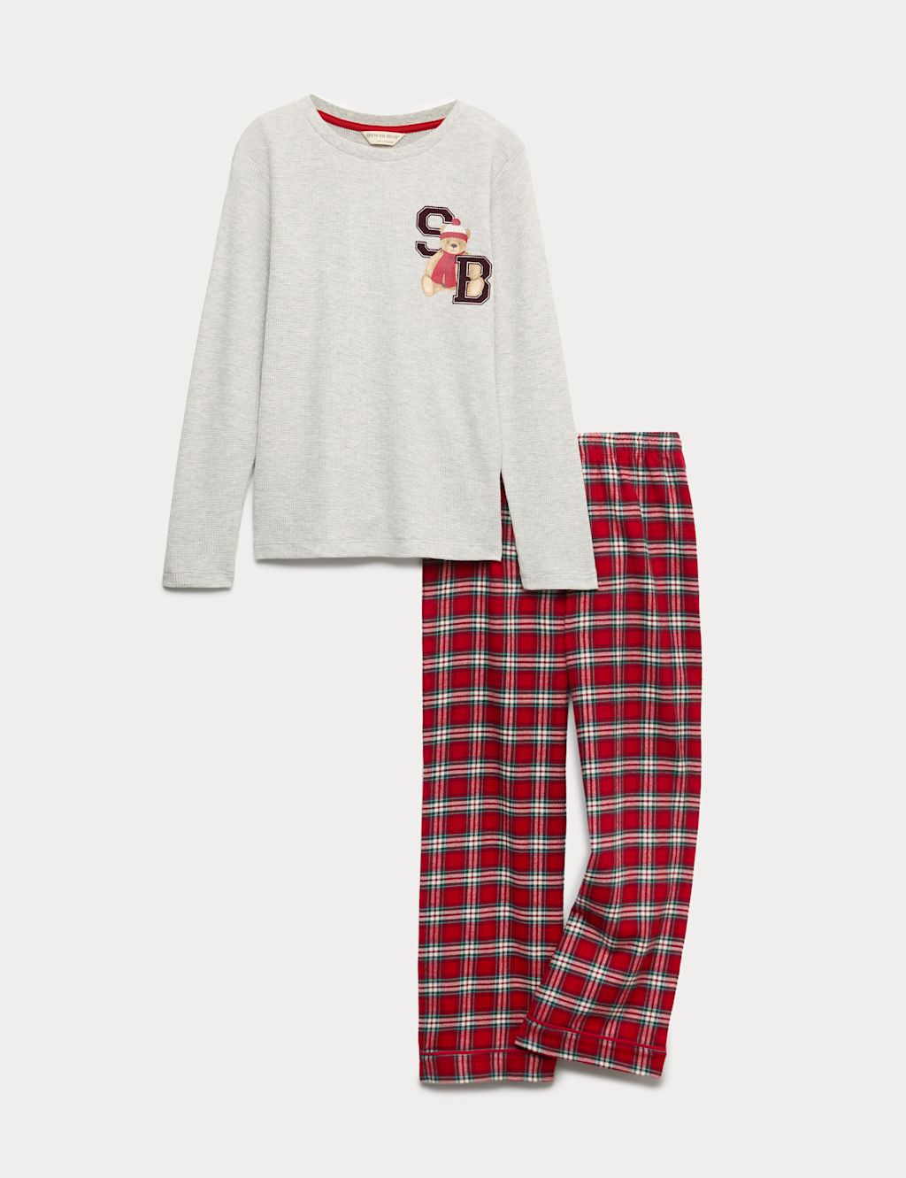 Kids Spencer Bear™ Family Christmas Pyjamas (1-16 Yrs) - 4-5 Y - Red Mix, Red Mix