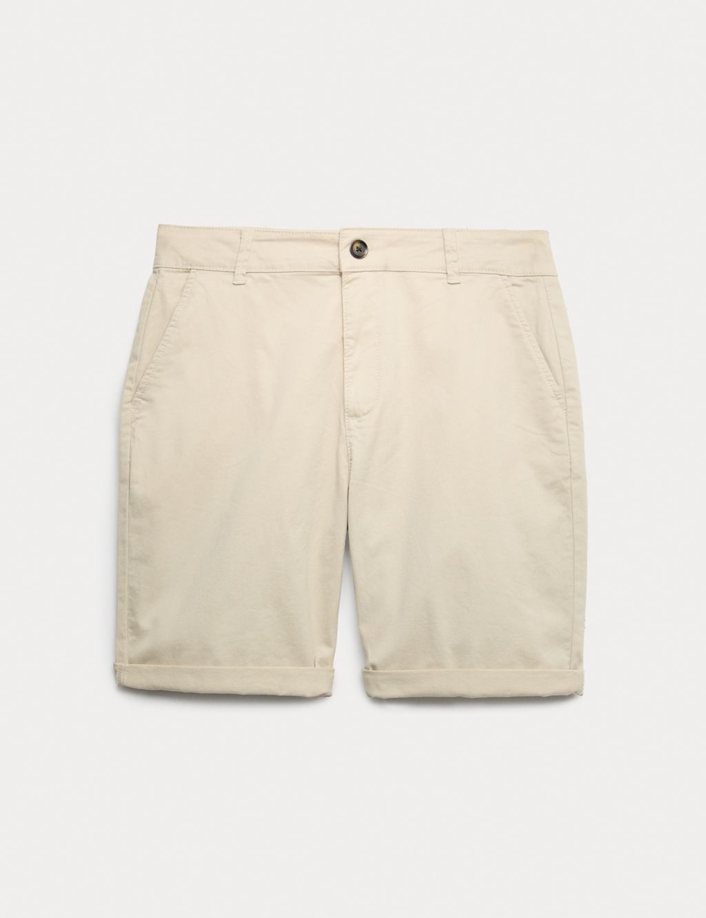 M&S Cotton Rich Chino Shorts (6-16 Yrs) - 10-11 Years - Stone, Stone