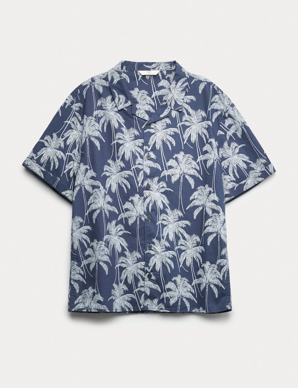 M&S Pure Cotton Palm Tree Print Shirt (6-16 Yrs) - 10-11 Years - Multi, Multi