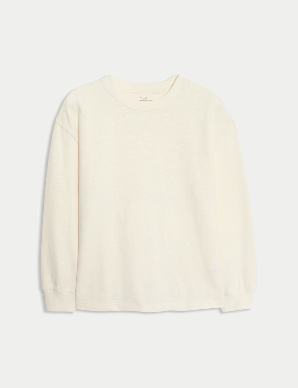 M&S Cotton Rich Top (6-16yrs) - 10-11 - Ecru, Ecru