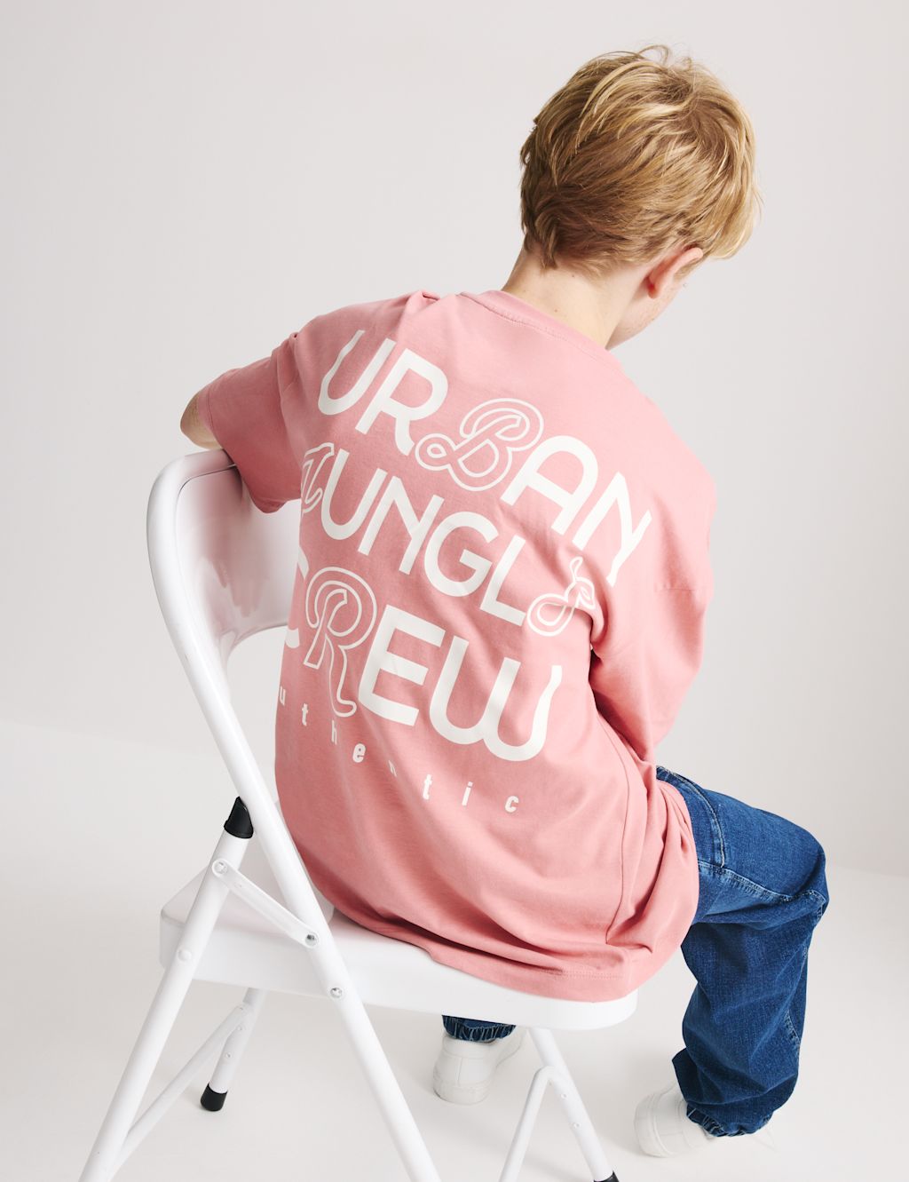 M&S Pure Cotton Back Logo T-Shirt (6-16 Yrs) - 10-11 Years - Pink, Pink