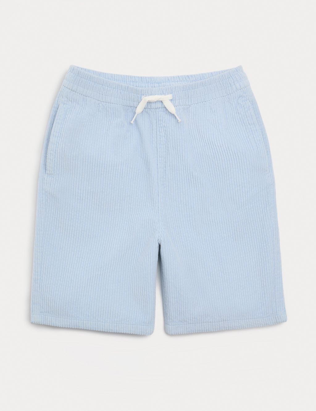 M&S Pure Cotton Corduroy Shorts (6-16 Yrs) - 10-11 Years - Light Blue, Light Blue