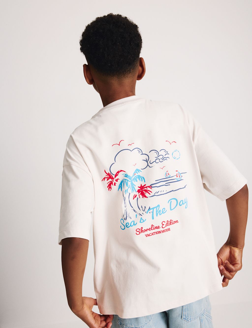 M&S Pure Cotton Graphic T-Shirt (6-16 Yrs) - 15-16 Years - White, White
